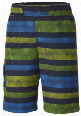Columbia Sol Ar Srream Ii Board Shorts For Boys - Collegiate Navy Stripe - Xxs