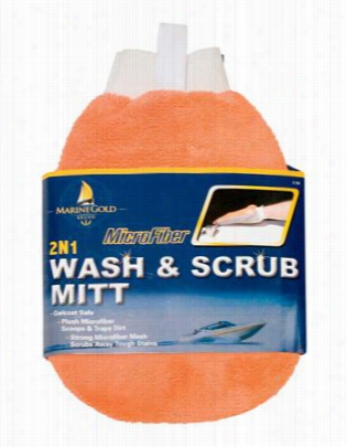 Detailer's Choice Marin Gold 2-n-1 Microfiber Wash & Scrub Mitt