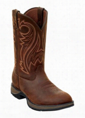 Durango Rebel P Ull-on Western Boots For Men - Chocolate Wyoming -10.5 W