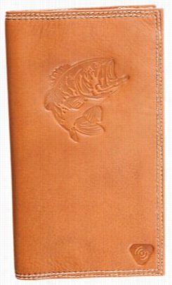 Emmbossed Bass Roper Style Leather Wallet