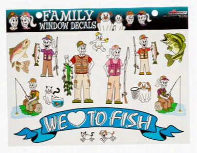 Fishing Family Vinyl Window Decals