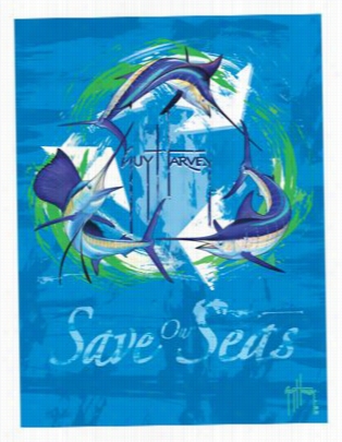 Guy Harvey Rescue Ou R Seas Poster - Recycle Logo