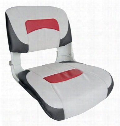 Hookset Lo-back Seat - White/charcoal/ Red