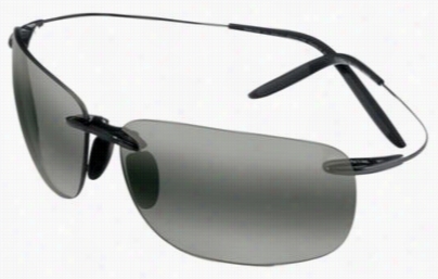 Maui Jim Nakalele Polaized Sunglasses - Black And Gunmetal/neutral Grey Mirror