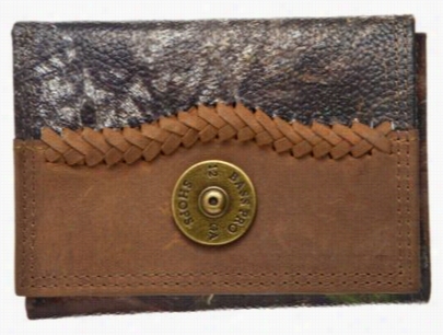 Mossy Oak Break-up Cr0ss-stitched Leathee Tri-fold Wallet