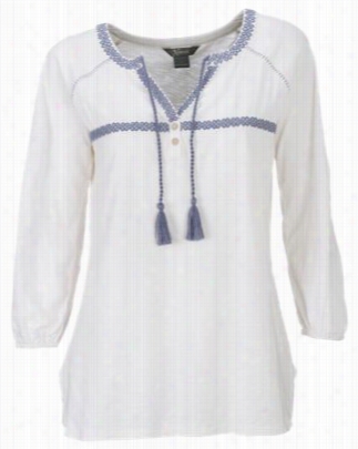 Natural Reflections Notch-neck Tunic For Ladies - Gadrenia - L