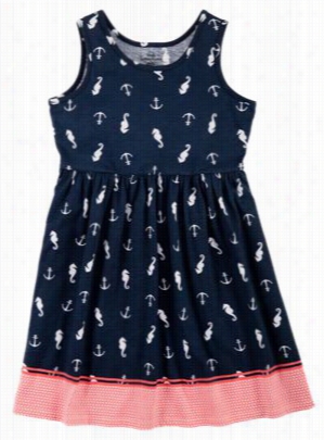 Nautica L Tank Dress For Girls - Navy - 4-5