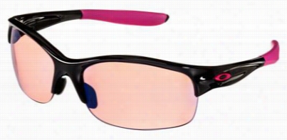 Oakley  Commit Sq Breast Cancerr Awareness Edition  Sunglasses Conducive To Ladies - Polished Black/g30 Iriduim Mirorr