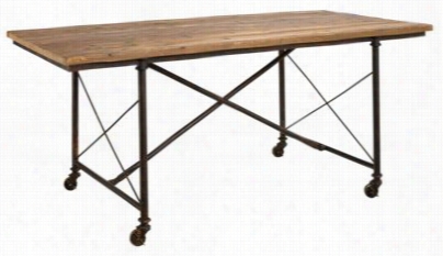 Park Eminence  Collection Reclaimed Wood Industrial Dining Table