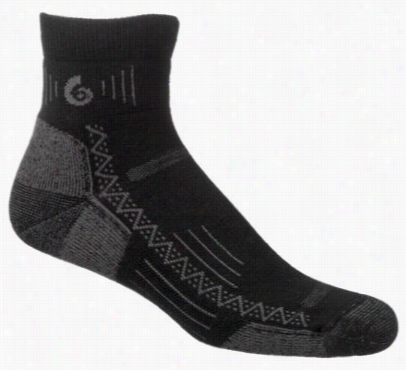 Point6 Light Hikin G Tech Mini Crew Hiking Socks Concerning Men  Black - L