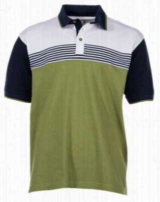 Redhead Chest Stripe Polo For Men - Green - L