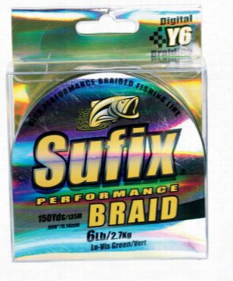 Sufix Performance Braid Fishing Line - 150 Yard Spool - Green -10 Lb.