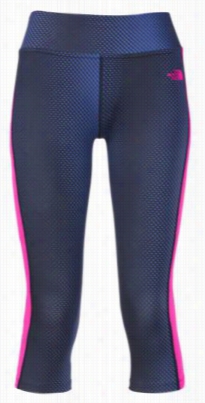 The North Face Pulse Capri Tights For Ladies - Ink Spot Blue Mark - L