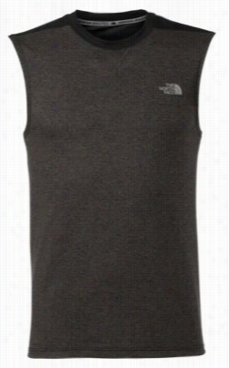 The North Face Reactor Tank Top For Men - Tnf Dark Grey Hthr/tnf Black - L