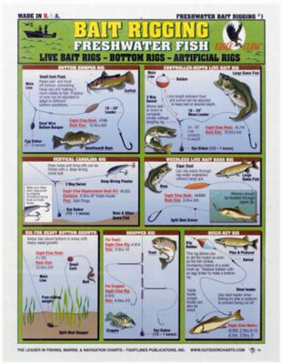 Waterproof Fishing Chart - Freshwater Feed  Rigging