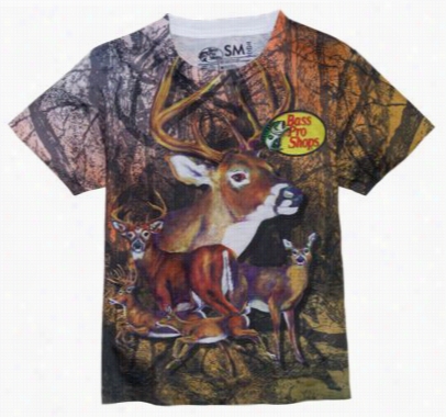 Whitetail Sublimation T-s Hirt For Boys - Brown - L