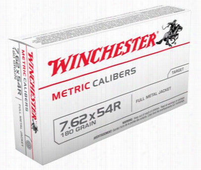 Winchester Metric Caliber Cenetrfire Rifle Ammo - 7.62x54r