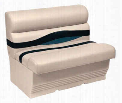 Wie Premier Series Pontoon Furniture 36" Bench Seat - Platinum/navycobalt