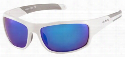 Angler Eyes Pro Amberjack Floatint Polarized Sunglasses - White/smoke Blue Mirror