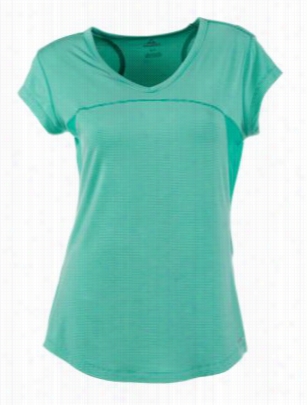 Ascend Hort~sleeve Tech Top For Ladies - Mint Leaf - L