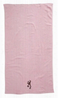 Browjing Buckmark Bath T Owel - Pink - Bath Towel