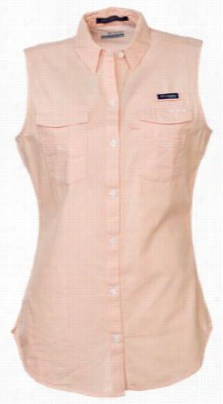 Columbia Super Bonhead Sleeveless Shiry Fir Ladies - Peach Oxfor - L