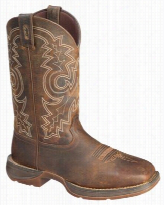 Durnago  Rebel 12' Stel Toe Pull-on Western Boots For Men -dakr Brown - 8.5 M