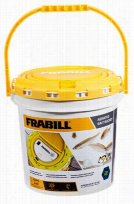 Frabill Dual Bait Bucket With Aerator - White/yellow