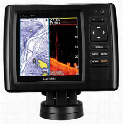 Garmin Echomap 35vd Chirp Fishfindder And Chartplottter With Lakev Hdmaps - 5'