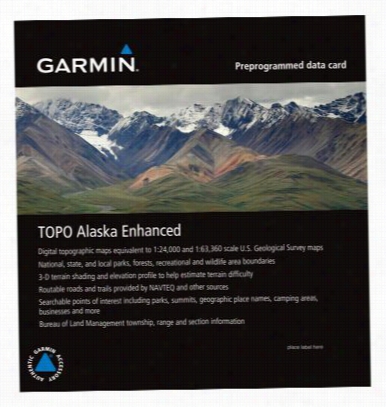 Garmin Topo Alaska Enanced Maps - Microsd Card