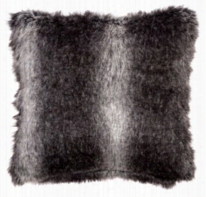 Grand  Teton Black Wolf Faux Fur Pillow