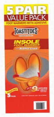 Heatmax Toasti Toes Insole Foot Warmers - Five Suit Value Pack