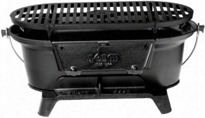 Lodge Logic Cast Iron Sportsman's Charcoal Grill