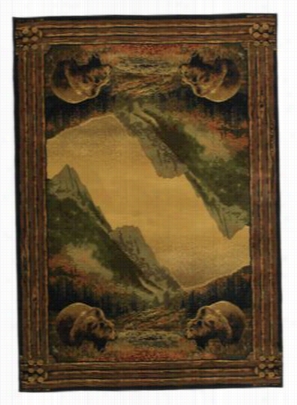 Lodge-themed Area Rug - Gifzzly Mountain -  Disunite