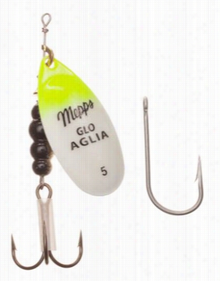 Mepp's Glo Aglia Plain Spinner - 1/4 Oz - Glow Chartrreyes