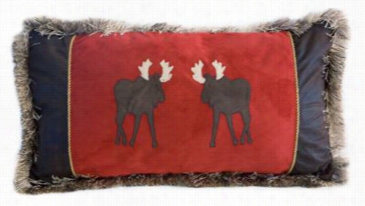 Elk Plaid Bedding Collectio N - Tw0 Moose Pillow