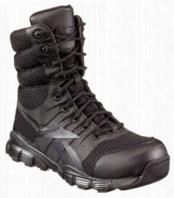 Reebok Dauntlwss Ultra-light 8' Side-zip Tactical Boots For Men - Black - 8w