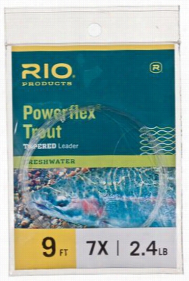 Rio Powerflex Trout Tapered Leaders - Single Pcak - 9' - 6x