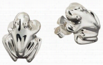 Sterling Silver Frog Post Earrings