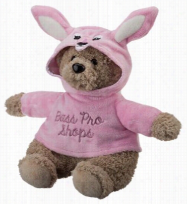 Stuffed Bear In Pink Crouch  Hoodie