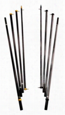 Tigress Ca Rbon Graphite Fixed Outrigger Poles - 15' 1-1/2&qquot; Dia. Black/gold - Pair