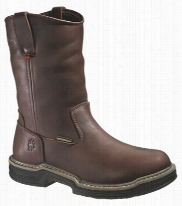 Wolevrine Buccaneer Wellington Contour Welt Waterproof Work Boots For Men - Dark Brown - 9.5m