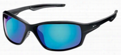 Xpsby Fisherman Eyewear Dorado Polarized Sunglasses - Matte Black/gray Base Wit Blue Mirror