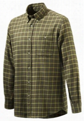 Beretta Spirt Flannel Button Down Shirt For Men - Brown Yellow Fancyy - Xl