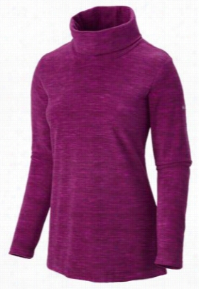 Columbia Glacial Fleece Turtleneck For Ladies - Purple Dahlia Spacedye - Xl