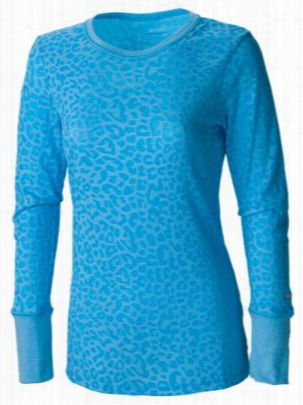 Col Umbia Weekday Waffle Bunout Crewneck Top For Ladies - Atoll Animal - L