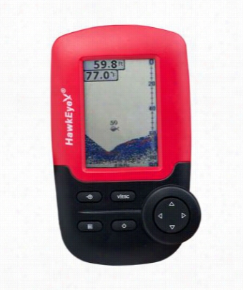 Hawkeye Fishtrax 1c Color Handheld Fishfinder - Red