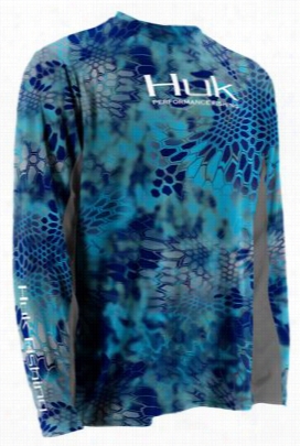 Huk Kryptek Icon Mid-layer Mock Neck Shirt For Men -p Ontus  Xl