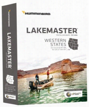 Humminbird Lakemaster Digital Gpss Map Sd Card - Western Statees With Adaptr