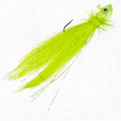 Luck-e-strike Smallmouth Hair Jig With Glitter Strands - 3/8 Ooz. - Chartreuse